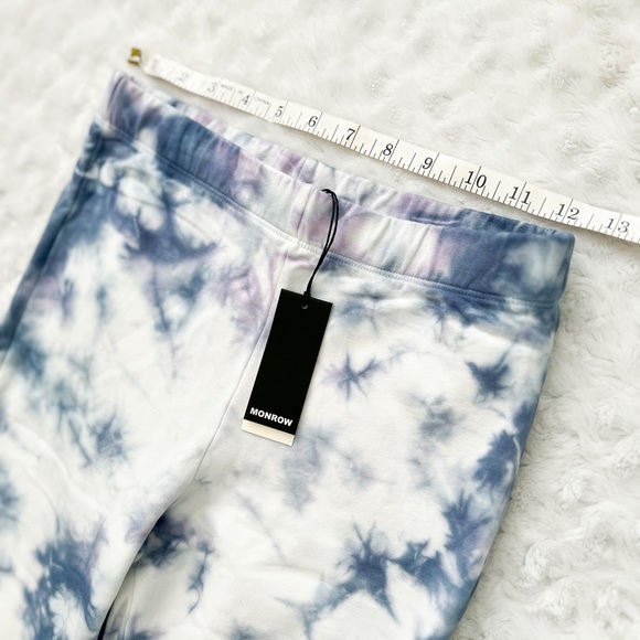 NWT- MONROW Midnight Iris Active Sweatpants Legging Two Tone Crystal Tie Dye - Picture 16 of 16